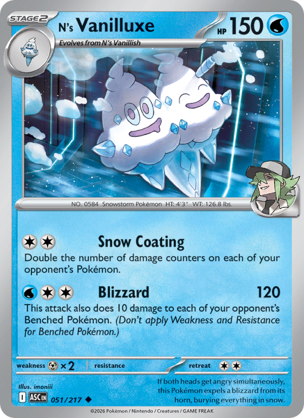 N's Vanilluxe - 051/217 - Ascended Heroes (me02.5)