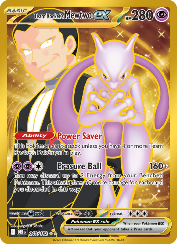 Team Rocket's Mewtwo ex - 240/182 - Destined Rivals (sv10)
