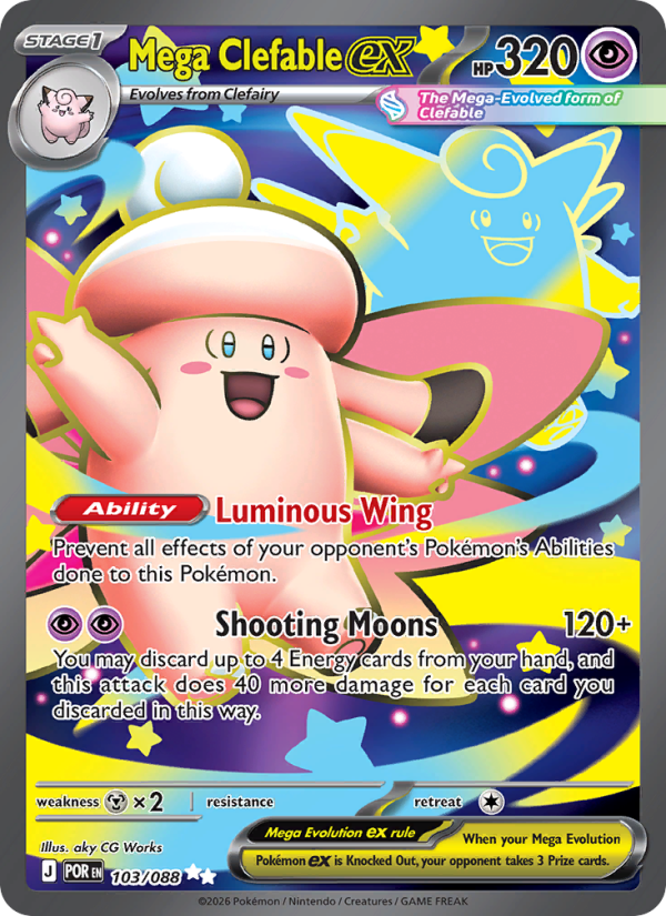 Mega Clefable ex - 103/088 - Perfect Order (me03)
