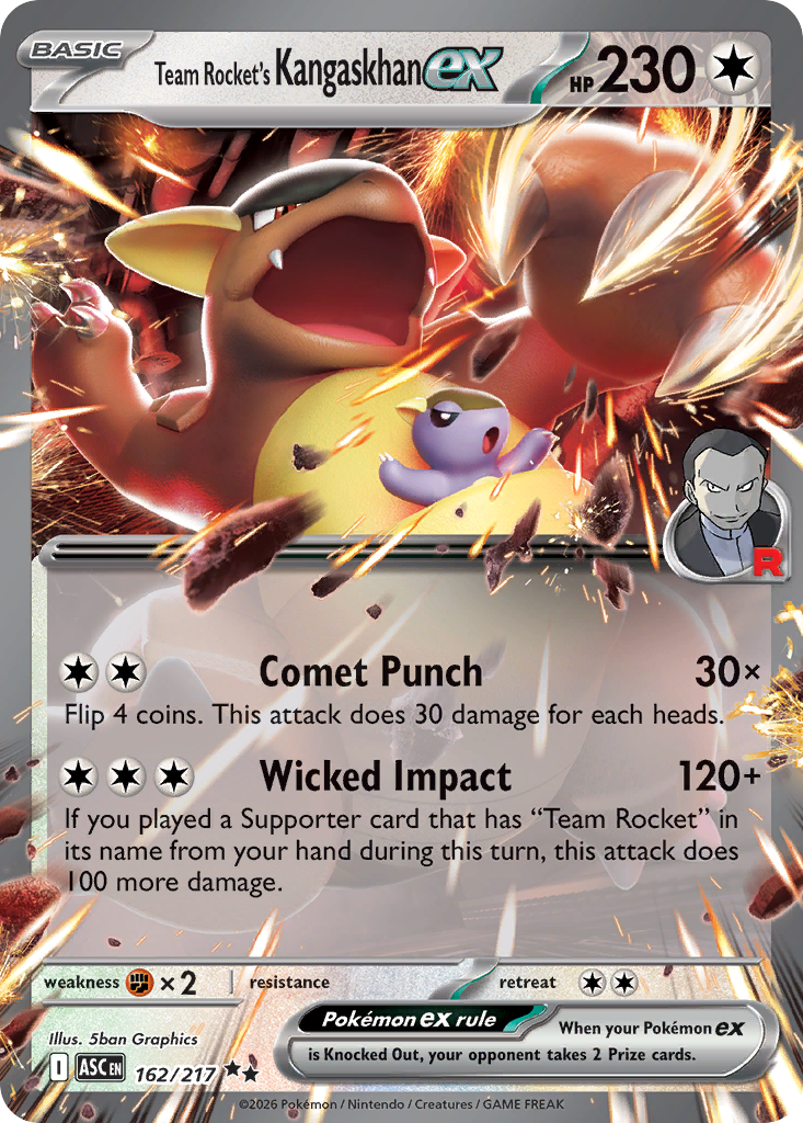 Team Rocket's Kangaskhan ex - 162/217 - Ascended Heroes (ASC)