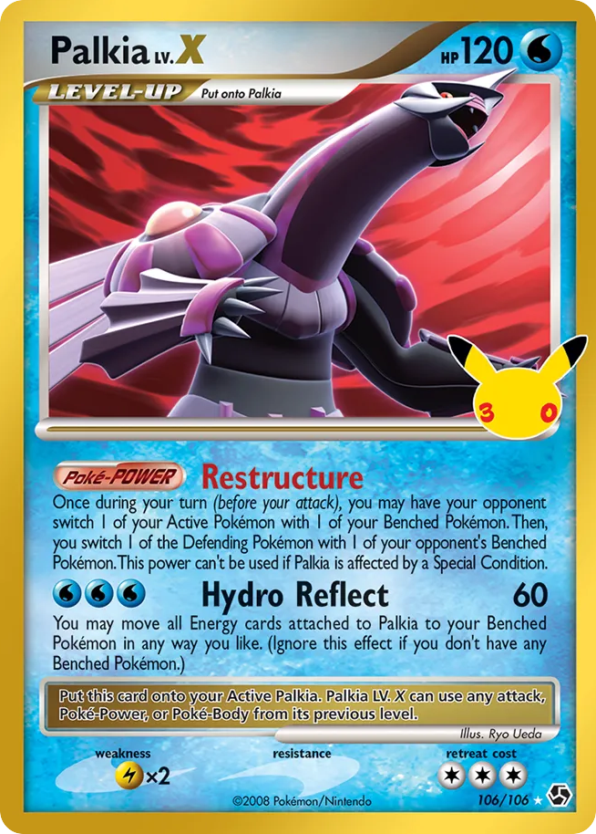 Palkia LV.X - 106/106 - Mega Evolution: 30th Celebration Classic Collection (30C-CC) Pokémon card