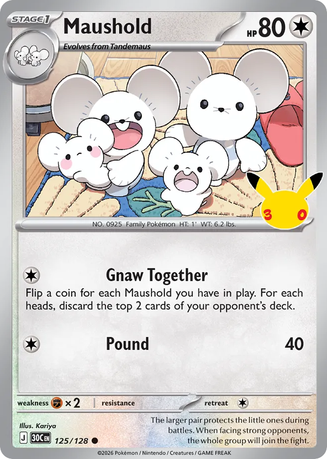 Maushold - 125/128 - Mega Evolution: 30th Celebration (30C) Pokémon card