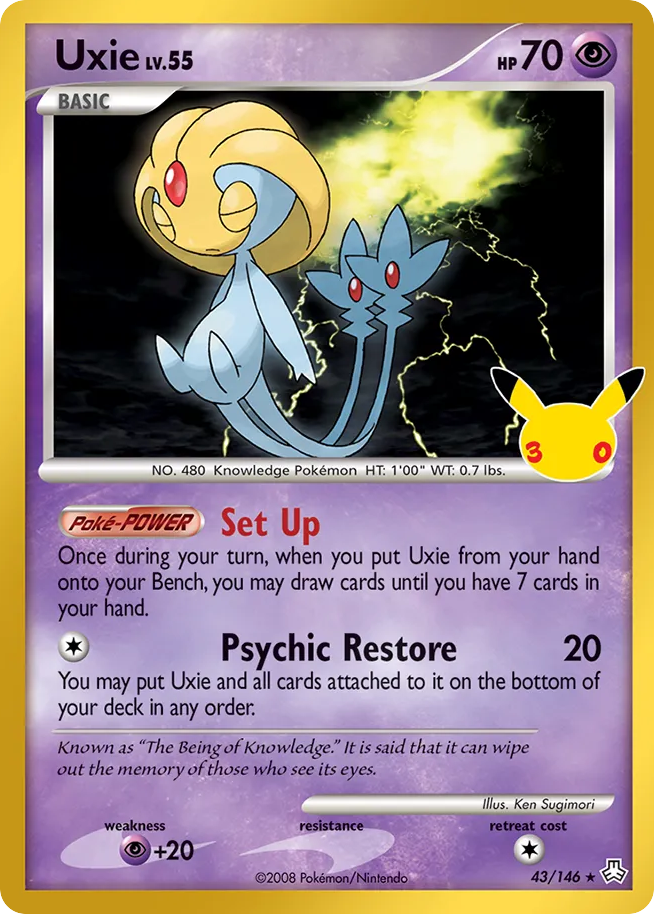 Uxie - 043/146 - Mega Evolution: 30th Celebration Classic Collection (30C-CC) Pokémon card