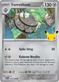 Ferrothorn - 104/128 - Mega Evolution: 30th Celebration (30C) Pokémon card
