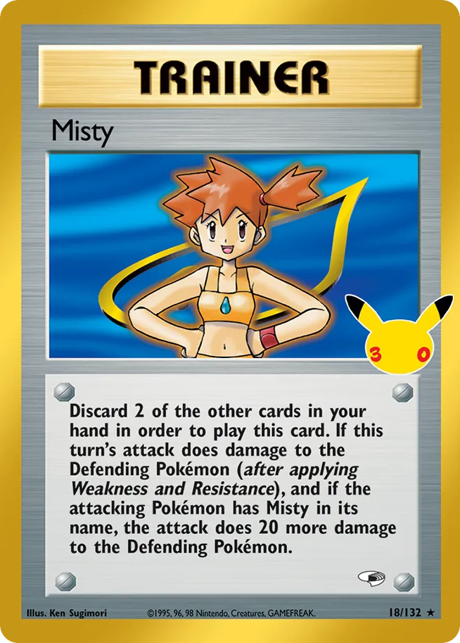 Misty - 018/132 - Mega Evolution: 30th Celebration Classic Collection (30C-CC) Pokémon card