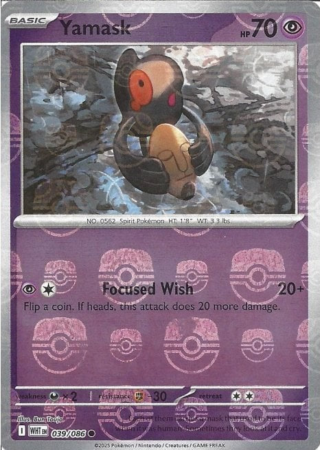 Yamask - 039/086 - SV: White Flare (Master Ball Pattern)