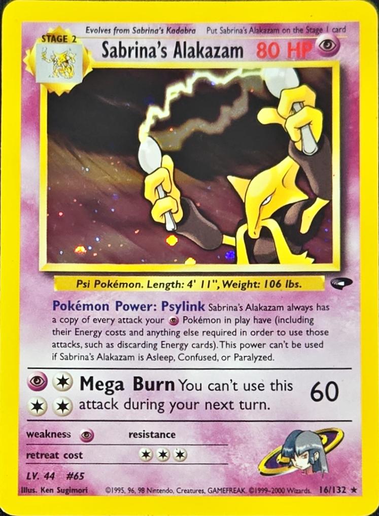 Sabrina's Alakazam - 16/132 - Gym Challenge (Lightly Played)