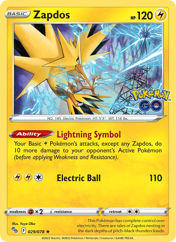Zapdos - 029/078 - Pokémon GO (swsh10.5) (Holo)
